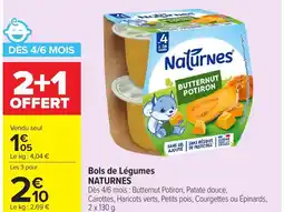 Carrefour NATURNES Bols de Légumes offre