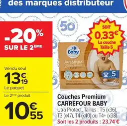 Carrefour Carrefour baby couches premium offre