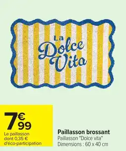 Carrefour Paillasson brossant offre