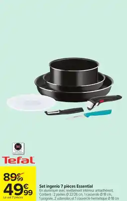 Carrefour TEFAL Set ingenio 7 pièces Essential offre