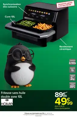 Carrefour Friteuse sans huile double zone offre