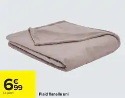 Carrefour Plaid flanelle uni offre