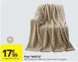 Carrefour Plaid "waffle" offre