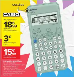 Carrefour CASIO Calculatrice scientifique offre