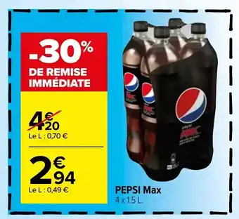 Carrefour PEPSI max offre