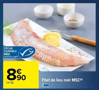 Carrefour Filet de lieu noir MSC offre