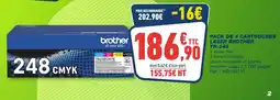 Bureau Vallée Brother Pack de 4 cartouches laser offre