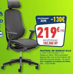 Bureau Vallée ELLE Fauteuil de bureau offre