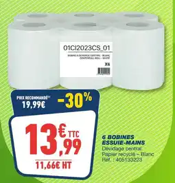 Bureau Vallée BOBINE A DEVIDAGE CENTRAL - BLANC offre
