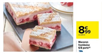 Carrefour Macaron framboise 6/8 parts offre