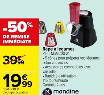 Carrefour Râpe à légumes offre
