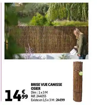 Auchan Direct Brise Vue Canisse Osier offre