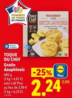 Lidl Toque du Chef Gratin dauphinois offre