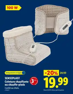 Lidl SENSIPLAST Ceinture chauffante ou chauffe-pieds offre