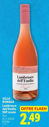Lidl Villa Bonaga Lambrusco dell'Emilia IGP rosato offre