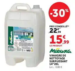 Hyper U Mieuxa Vinaigre de nettoyage offre