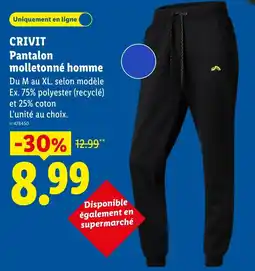 Lidl CRIVIT Pantalon molletonné homme offre