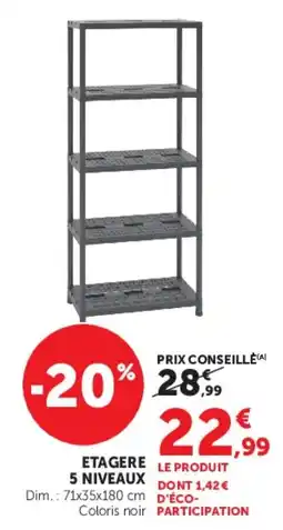 Hyper U ETAGERE 5 NIVEAUX offre