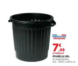 Hyper U POUBELLE 80L offre