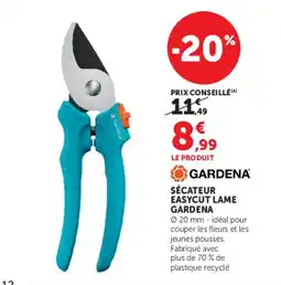 Hyper U GARDENA SÉCATEUR EASYCUT LAME offre