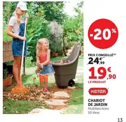 Hyper U KETER Chariot de jardin offre