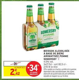 Intermarché Somersby boisson alcoolisée à base de bière aromatisée pomme offre