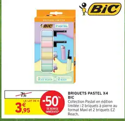 Intermarché Bic briquets pastel x4 offre