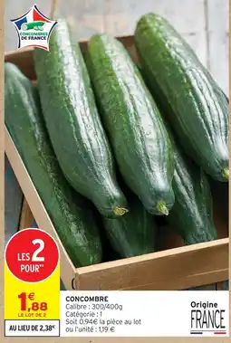 Intermarché Concombre offre