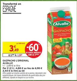 Intermarché Alvalle gazpacho l'original offre