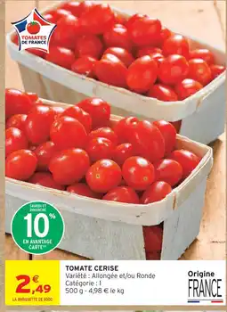 Intermarché Tomate cerise offre