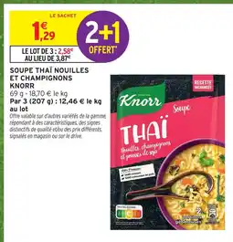 Intermarché Knorr soupe thaï nouilles et champignons offre