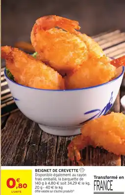 Intermarché Beignet de crevette offre
