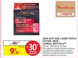 Intermarché L'oréal paris soin anti-âge laser triple action jour offre