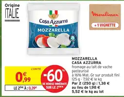 Intermarché Casa azzurra mozzarella offre