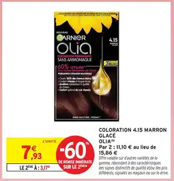 Intermarché Olia coloration 4.15 marron glacé offre