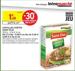 Intermarché Saint éloi lentilles vertes offre