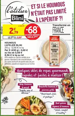 Intermarché L'atelier blini houmous offre