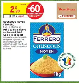 Intermarché Ferrero couscous moyen offre