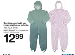 Zeeman Combinaison d'extérieur impermeable pour enfants offre