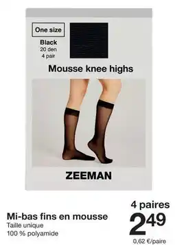 Zeeman Mi-bas fins en mousse offre