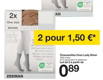 Oeko-tex - chaussettes fines lady silver