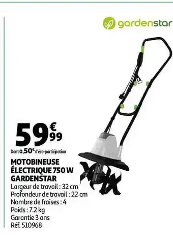 Motobineuse électrique 750 W Gardenstar
