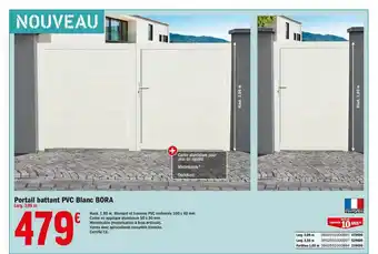 Brico Dépôt Portail Battant Pvc Blanc Bora offre