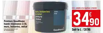 Brico Dépôt Peinture Goodhome Haute Résistance 2.5l Murs, Boiseries, Métal offre