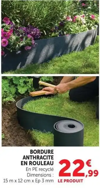 Bordure anthracite en rouleau