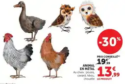 Super U ANIMAL EN MÉTAL offre
