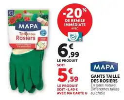 Super U MAPA Gants taille des rosiers offre