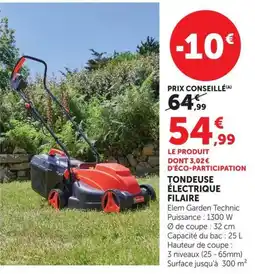 Super U Elem Garden Technic offre