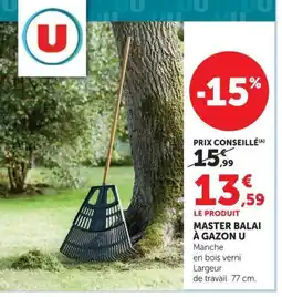 Super U U MASTER BALAI À GAZON offre
