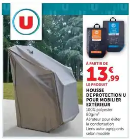 Super U U Housse de protection pour mobilier extérieur offre